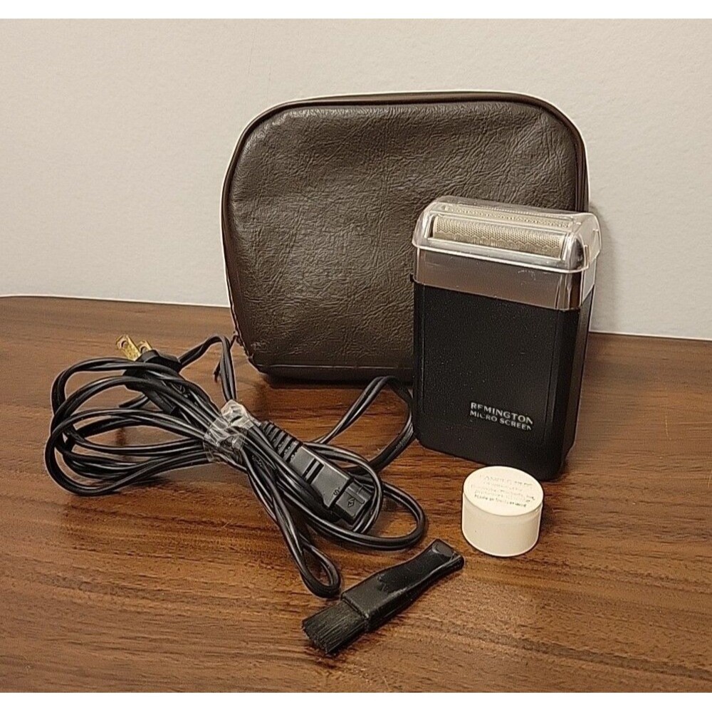 Vintage Remington 6MF1 Corded Men's Electric Shaver & Accessories ~ Works ~ USA